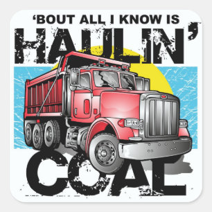 HAULIN'COAL FYRKANTIGT KLISTERMÄRKE