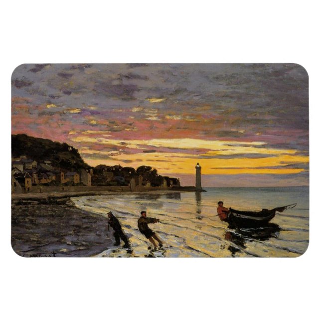 Hauling a Boat Ashore, Honfleur Magnet (Horisontell)