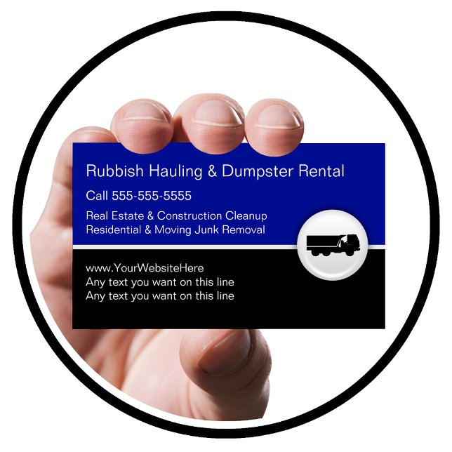 Hauling Dumpster Affärskorts Visitkort (Skapare uppladdad)
