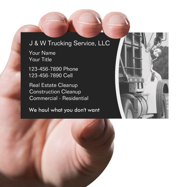 Hauling Dumpster Services-Affärskort Visitkort (Skapare uppladdad)