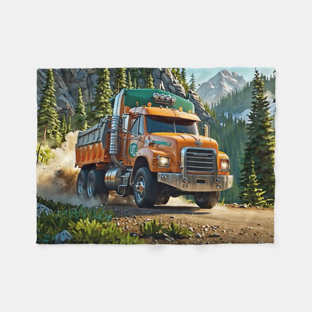 Hauling Gravel - Trucker Fleecefilt (Framsidan (Horisontell))