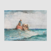 Hauling in the Nets (1887) by Winslow Homer