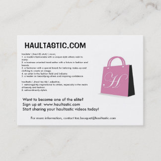 Haultastic Promokort Visitkort