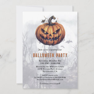Haunsion Spooky Pumpkin Halloween fest Inbjudningar