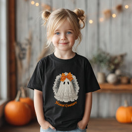 Haunt Couture Spökdesign med Orange Slinga i Spets T Shirt