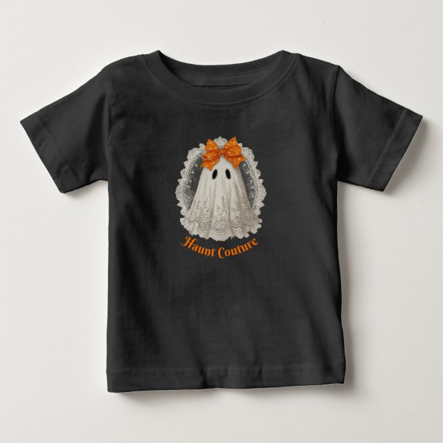 Haunt Couture Spökdesign med Orange Slinga T Shirt (Framsida)