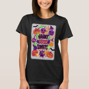 Haunt dina gränser Neon Halloween T-Shirt