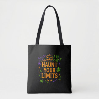 Haunt dina gränser Neon Halloween Tygkasse