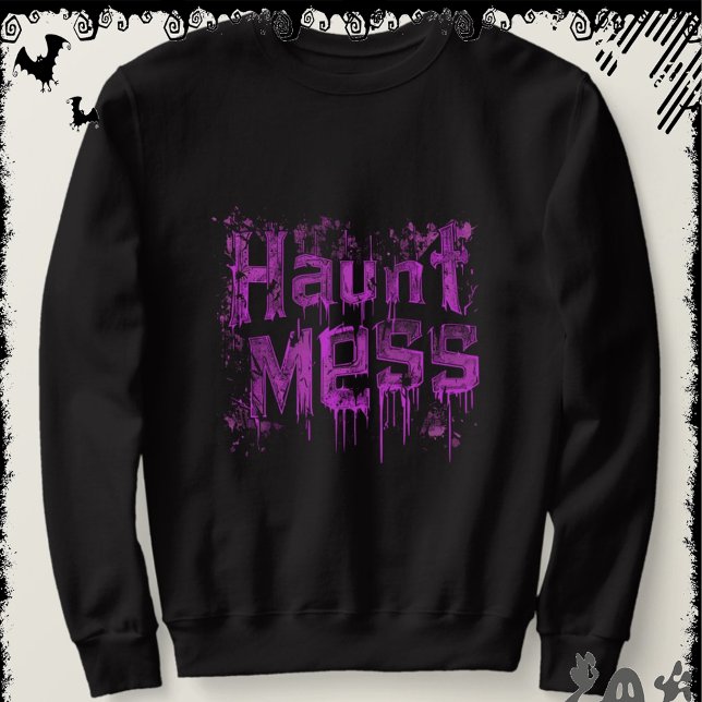 Haunt Mess | ExDesigner | Halloween Lång Ärmad Tröja (Skapare uppladdad)