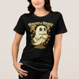 Haunt & Roast Halloween Cute Ghost Coffee Älskare T Shirt
