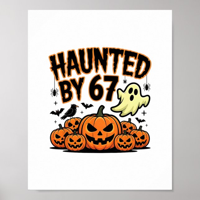 Haunted 67 Meme Six Seven 6-7 Funny Internet Joke  Poster (Framsidan)