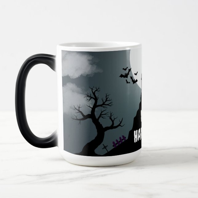 Haunted Backe - Halloween Magisk Mugg (Vänster)