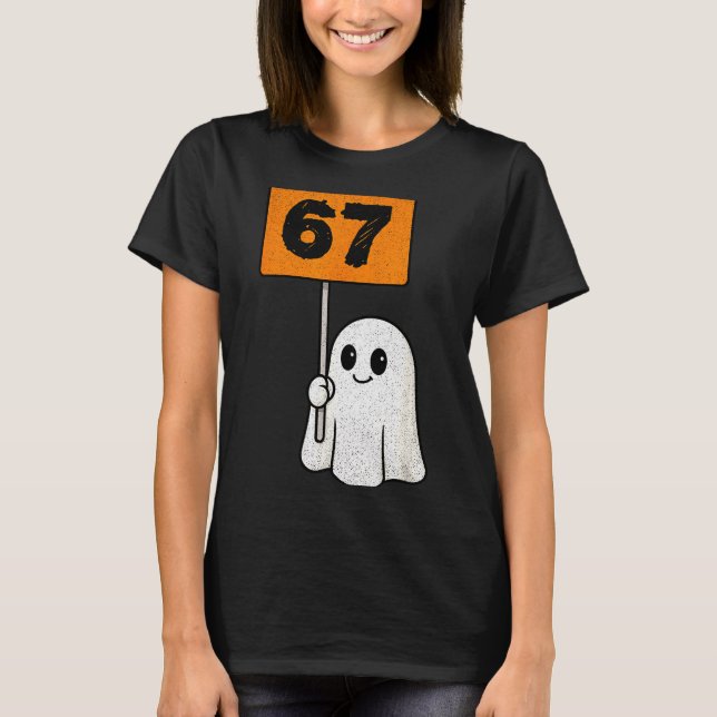 Haunted By 67 – Funny Six Seven Meme 6 7 Halloween T Shirt (Framsida)
