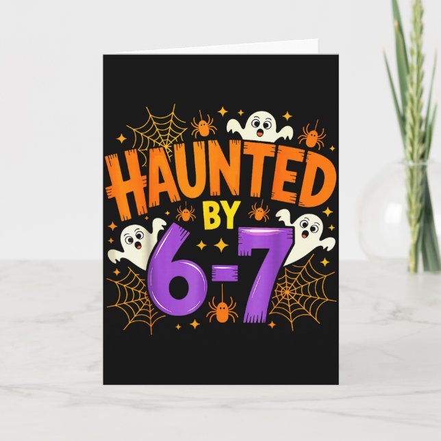 Haunted By 67 Funny Six Seven Meme Soky Ghost Hall Kort (Framsida)