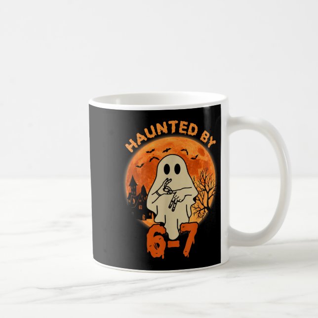 Haunted By 67 Halloween Ghost Six Seven Gen Alpha  Kaffemugg (Höger)