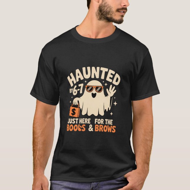 Haunted by 6-7 Funny Ghost Halloween Design T Shirt (Framsida)