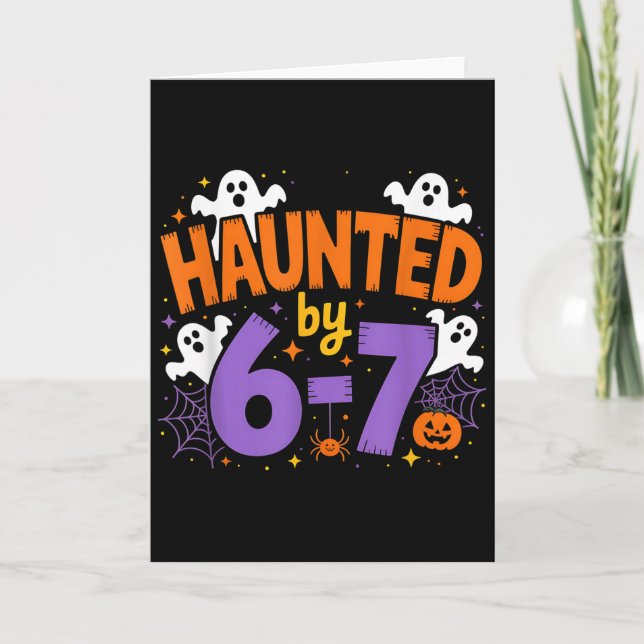 Haunted By 6-7 Halloween Ghosts And Sders Design  Kort (Framsida)