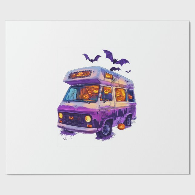  Haunted Camper Van Presentpapper (Platt)