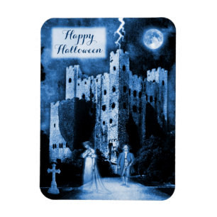 Haunted Castle Gothic Happy halloween Magnet