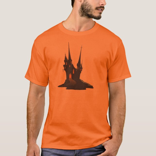 Haunted Castle Halloween Shirt T-shirt (Framsida)