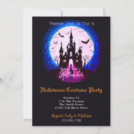 Haunted Castle Happy halloween Costume Party Inbjudningar