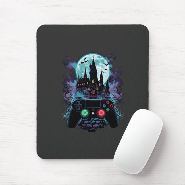 Haunted Castle Horror Gamer Design Musmatta (Med mus)