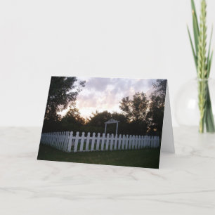 "Haunted Cemetery at Sunset" Hallowatkort Kort