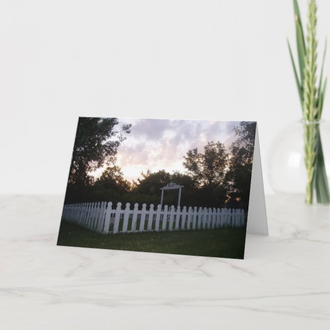 "Haunted Cemetery at Sunset" Hallowatkort Kort (Framsida)