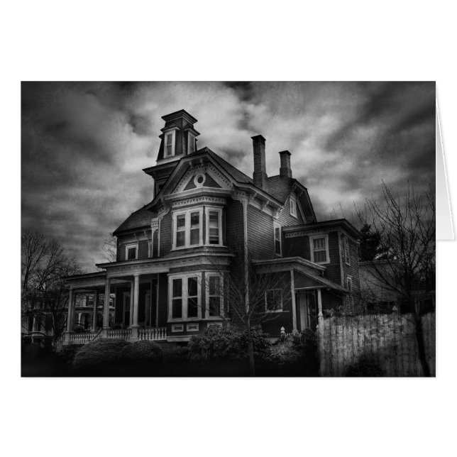 Haunted - Flemington, NJ - Spooky Town Hälsningskort (Framsidan Horizontal)