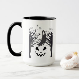 Haunted Forest Ghost Mug – Dark & Spooky Silhouett Mugg