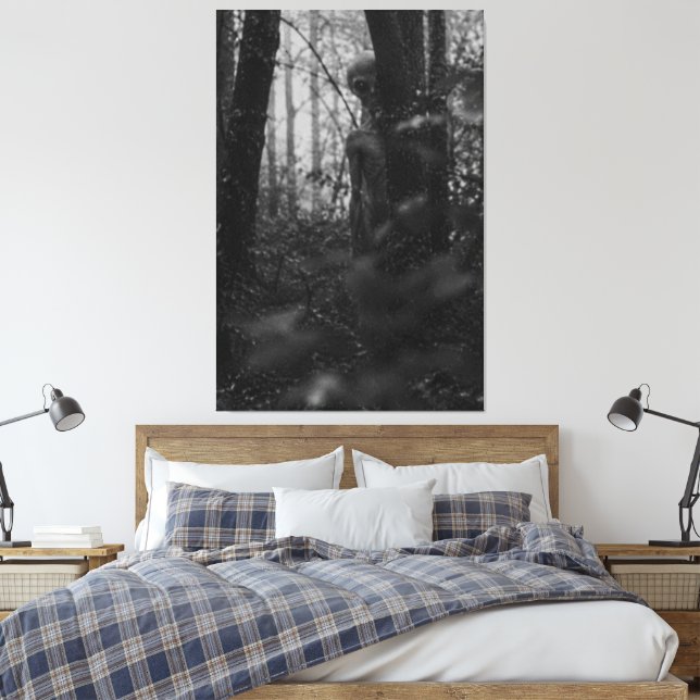 Haunted Forest – Mysterious Shadow in the Woods Canvastryck (Insitu (sovrum))