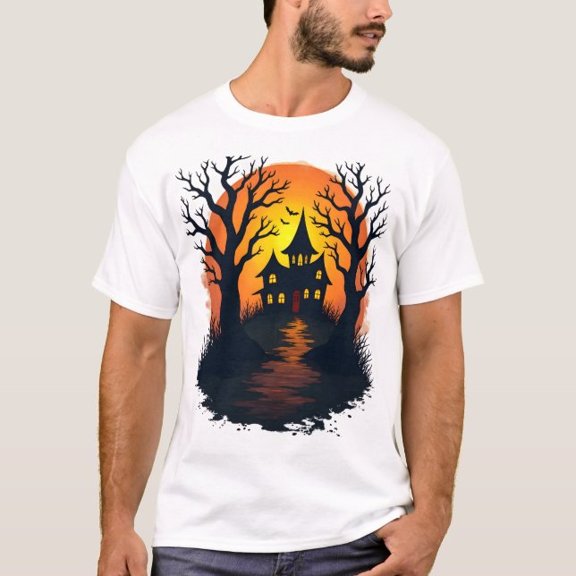 Haunted Forest � Spooky Halloween Nature Tee (Framsida)