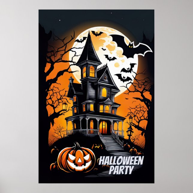 Haunted Gala, Halloween fest Poster (Framsidan)