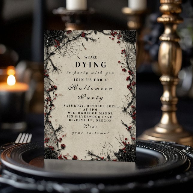 Haunted Gothic Ro Halloween Firande Inbjudningar (Skapare uppladdad)
