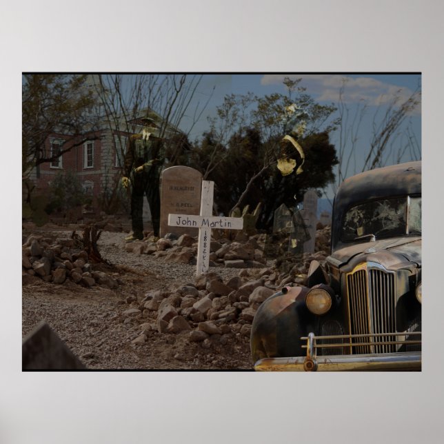 Haunted Graveyard i Gravsten Poster (Framsidan)