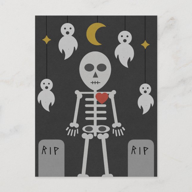 Haunted Graveyard Vykort (Framsida)