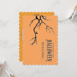 Haunted Halloween Bröllop Kort