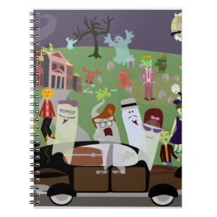 Haunted Halloween Graveyard Party Anteckningsbok Med Spiral