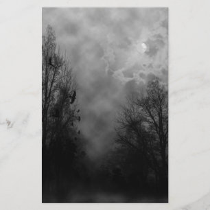 Haunted Halloween Himlar med Ravens Brevpapper