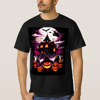 Haunted Halloween House T-Shirt - Witch, Spöken