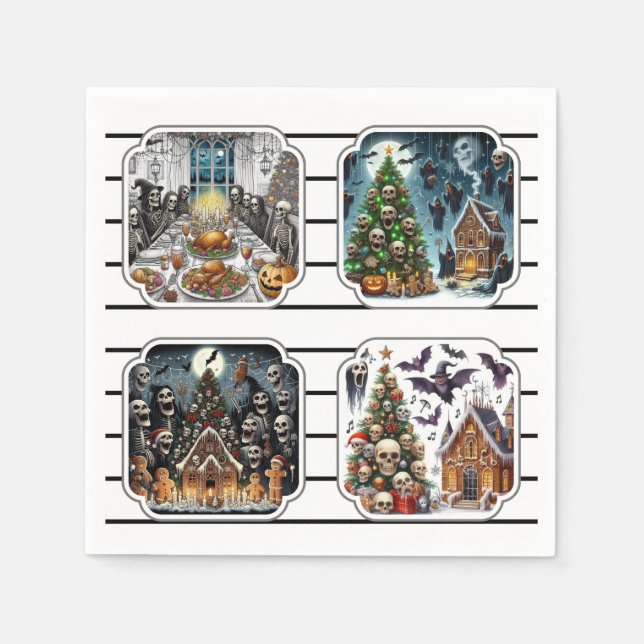 Haunted Halloween Napkins Pappersservett (Framsidan)