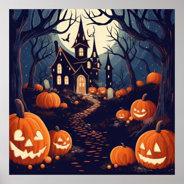 Haunted Halloween Poster (Framsidan)