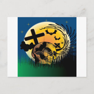Haunted Halloween Scene Vykort