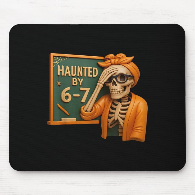 Haunted Halloween Skeleton Haunted Six Seven Numbe Musmatta (Framsidan)