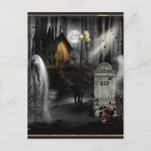 Haunted Halloween Vykort