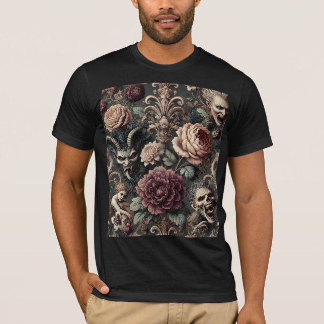 Haunted Harmonics – Gothic Wearable Art T Shirt (Framsida)