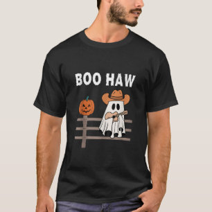 Haunted Harmony Pumpkin Boo Haw Guitar Cowboy Ghos T Shirt