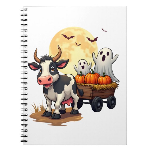 Haunted Hayride Cow Anteckningsbok (Framsidan)