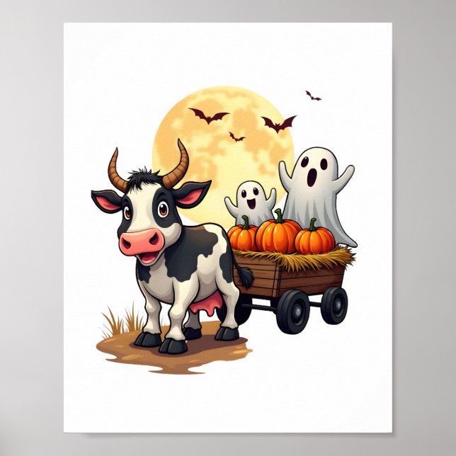 Haunted Hayride Cow Poster (Framsidan)