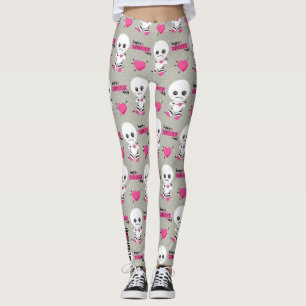 Haunted Heart: Voodoo-docka & Hjärtan Leggings